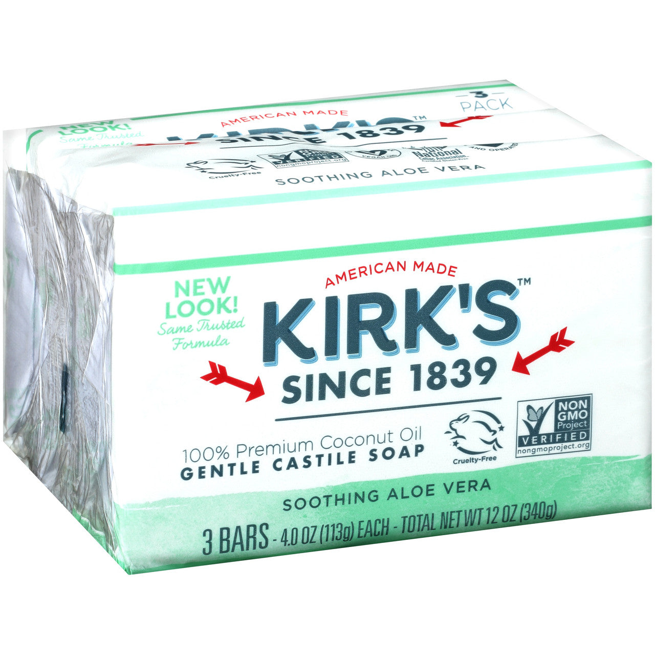 Kirk's Original SAloe Castile Bar  (1x3 PACK)-0