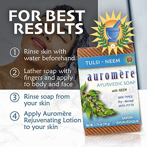 Auromere Tulsi Neem Bar Soap (1x2.75 Oz)-4
