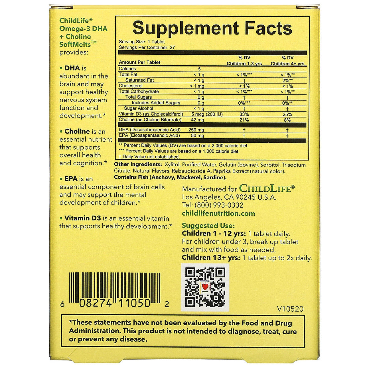 CHILDL DHA+CHOLINE OMG-3 ( 1 X 27 TAB  )-1