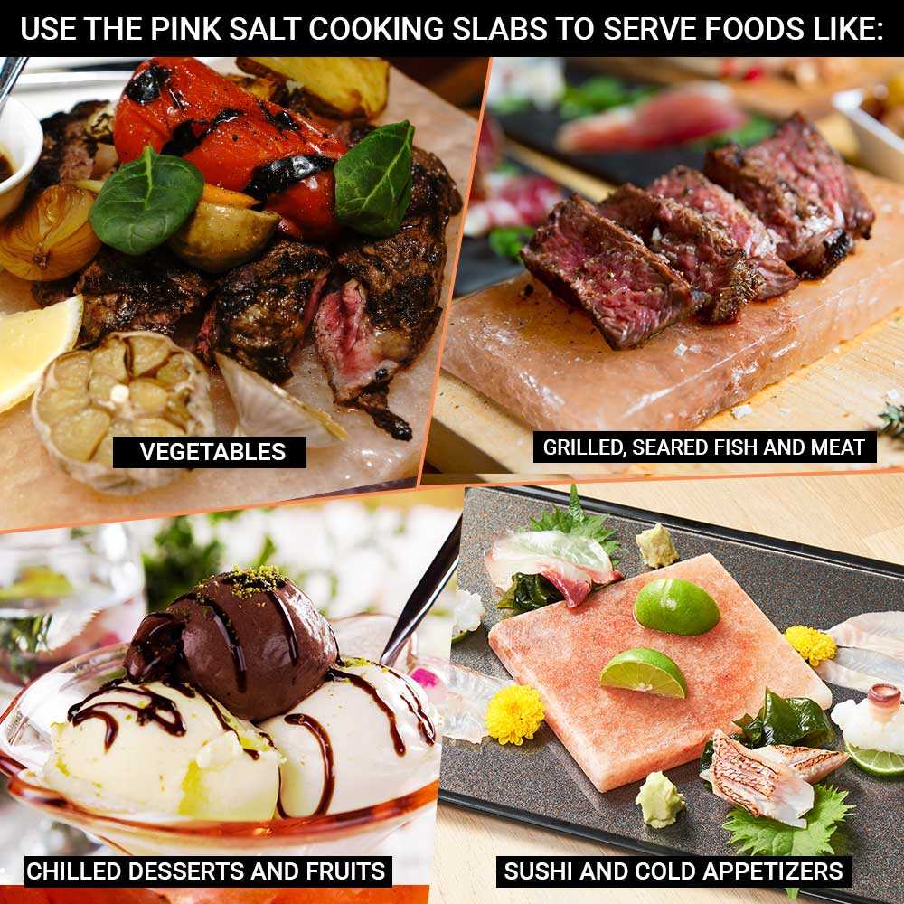 Himalayan Pink Salt Cooking Plate by Pride of India – Serving Plate for Cutting/Grilling – 100% Naturally Occurring Pink Salt/Food Grade – Easy to Use -Grilling Ideas for Kitchen-7