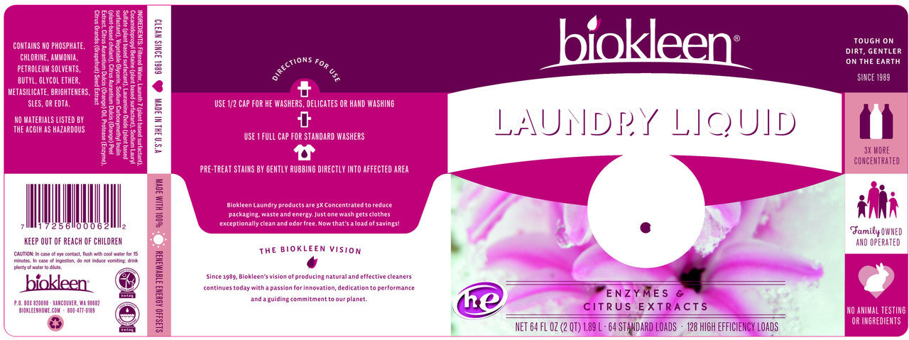 Biokleen Energy Saver Liquid Laundry (1x64Oz)-1
