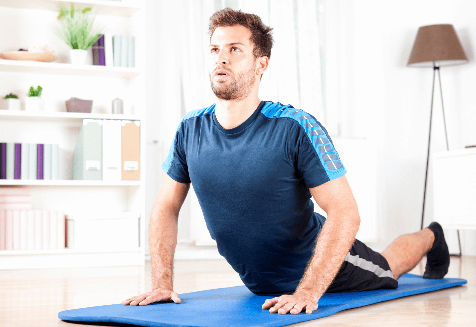 Thick Yoga and Pilates Exercise Mat with Carrying Strap-2