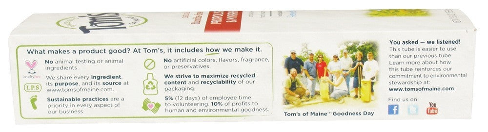 Tom's Of Maine Fennel Fluoride Free with Propolis & Myrrh Toothpaste (6x5.5 Oz)-1