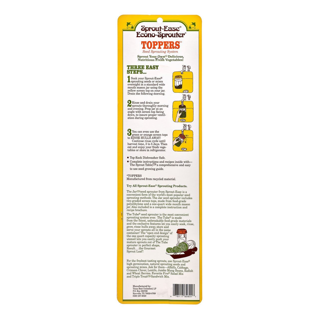 Sproutease Sprouter Jar Tops (1xSET/3PC)-1