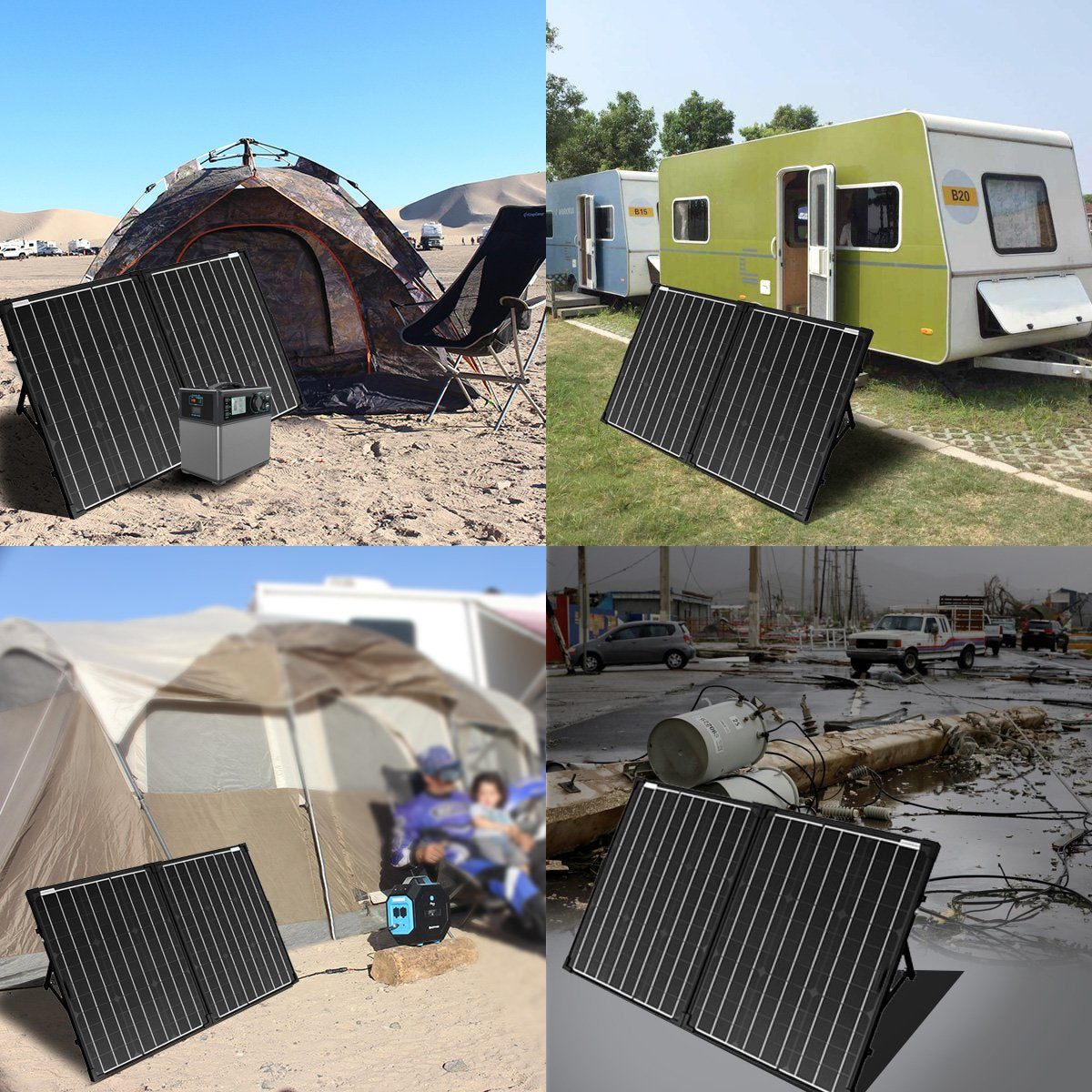 ACOPower 100w 12v Portable Solar Panel kit, Foldable Mono Suitcase, proteusX Waterproof 20A Charge Controller-6
