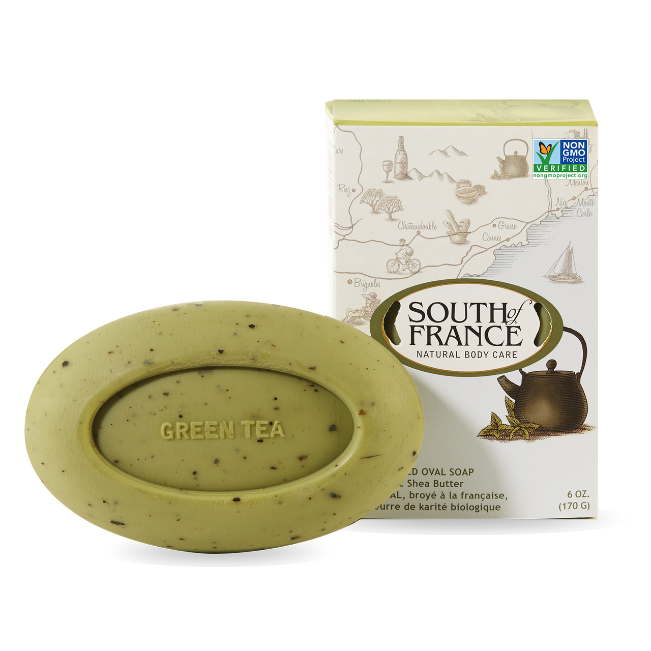 South of France Bar Soap Green Tea  (1x6 OZ)-0