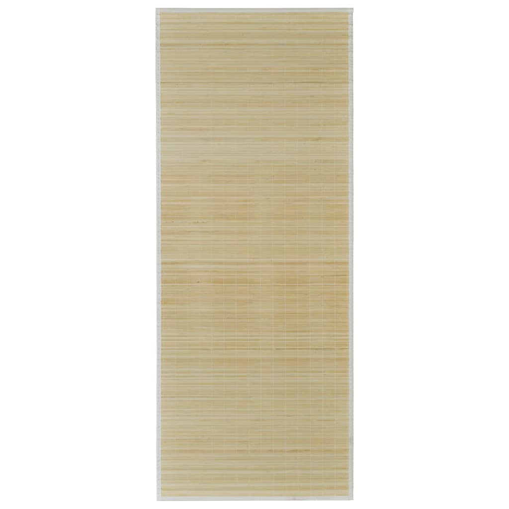 vidaXL Rectangular Bamboo Rug Carpet Flooring Brown/Light Wood Multi Sizes-4