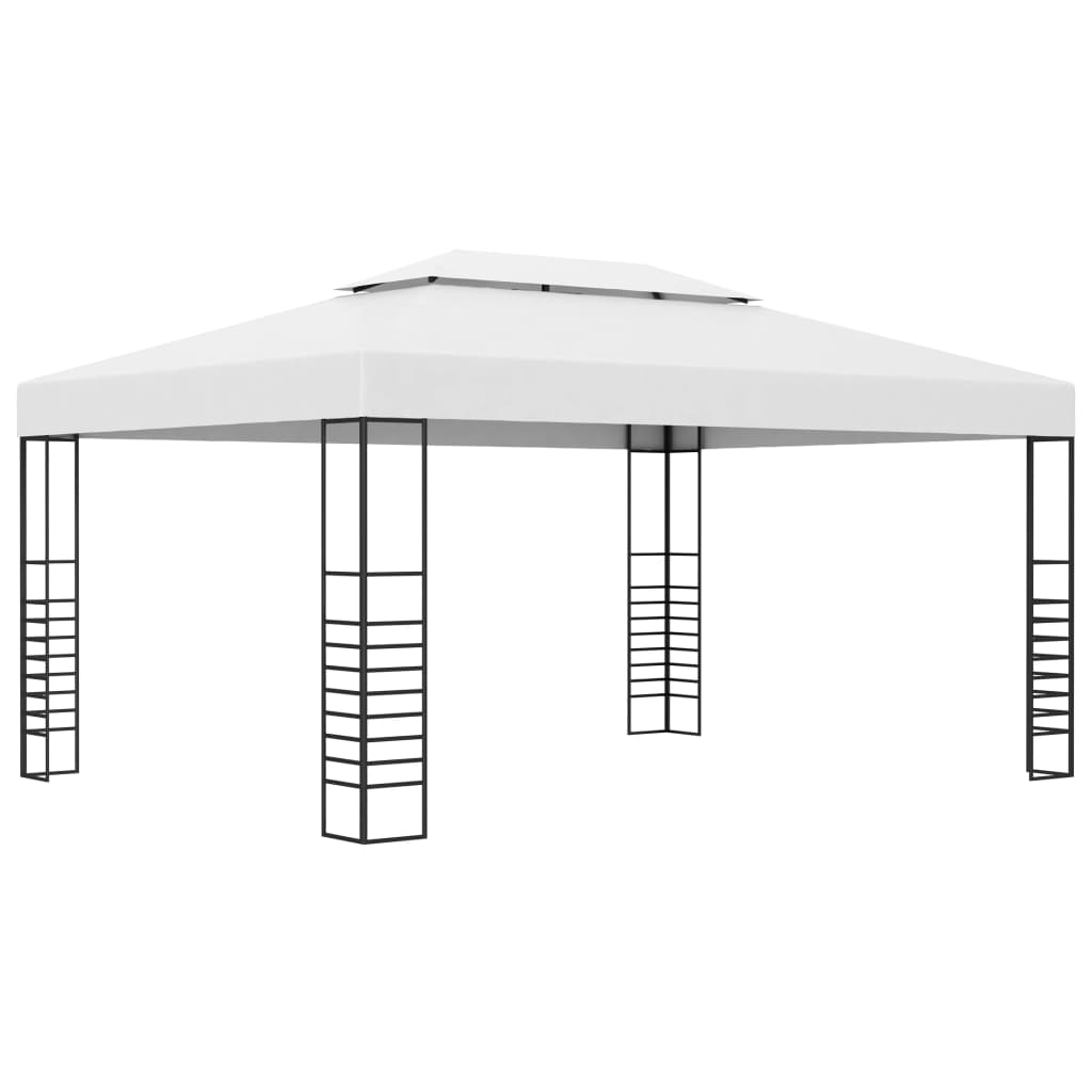 vidaXL Gazebo Marquee Patio Garden Shelter Tent 118.1"/236.2" White/Anthracite-0