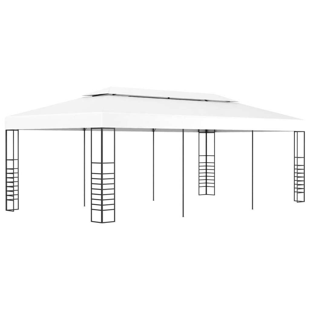 vidaXL Gazebo Marquee Patio Garden Shelter Tent 118.1"/236.2" White/Anthracite-3