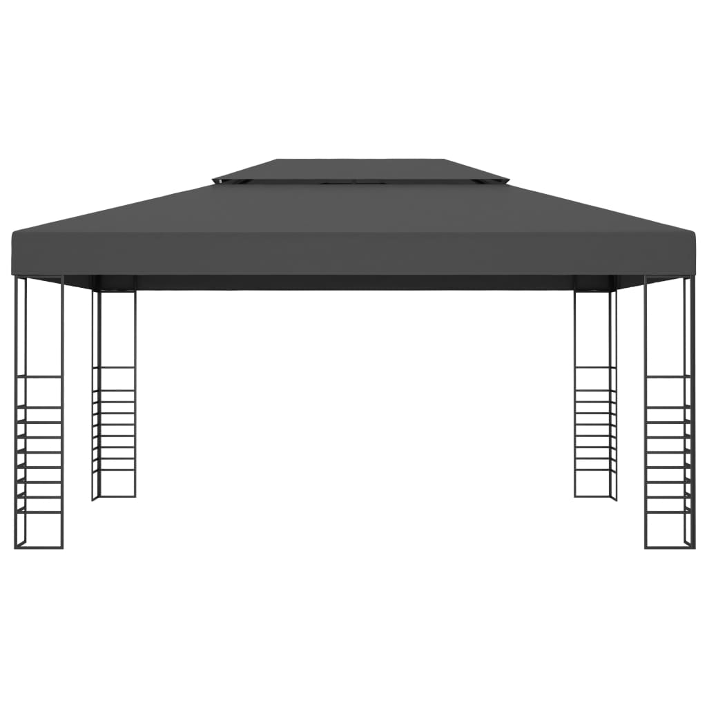 vidaXL Gazebo Marquee Patio Garden Shelter Tent 118.1"/236.2" White/Anthracite-7