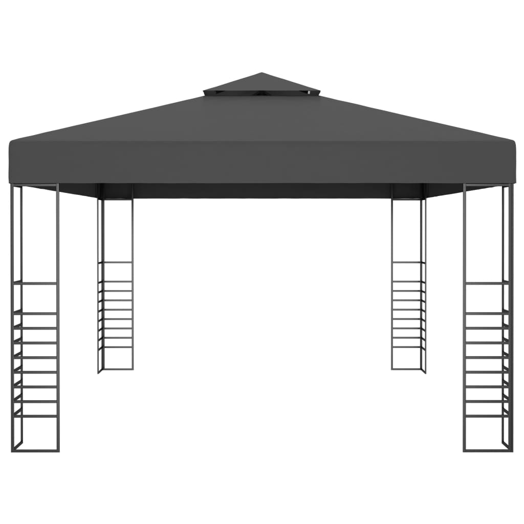 vidaXL Gazebo Marquee Patio Garden Shelter Tent 118.1"/236.2" White/Anthracite-8