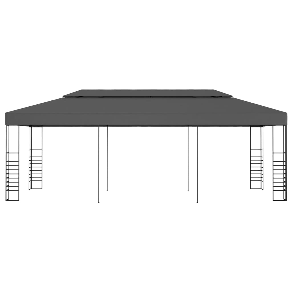 vidaXL Gazebo Marquee Patio Garden Shelter Tent 118.1"/236.2" White/Anthracite-10
