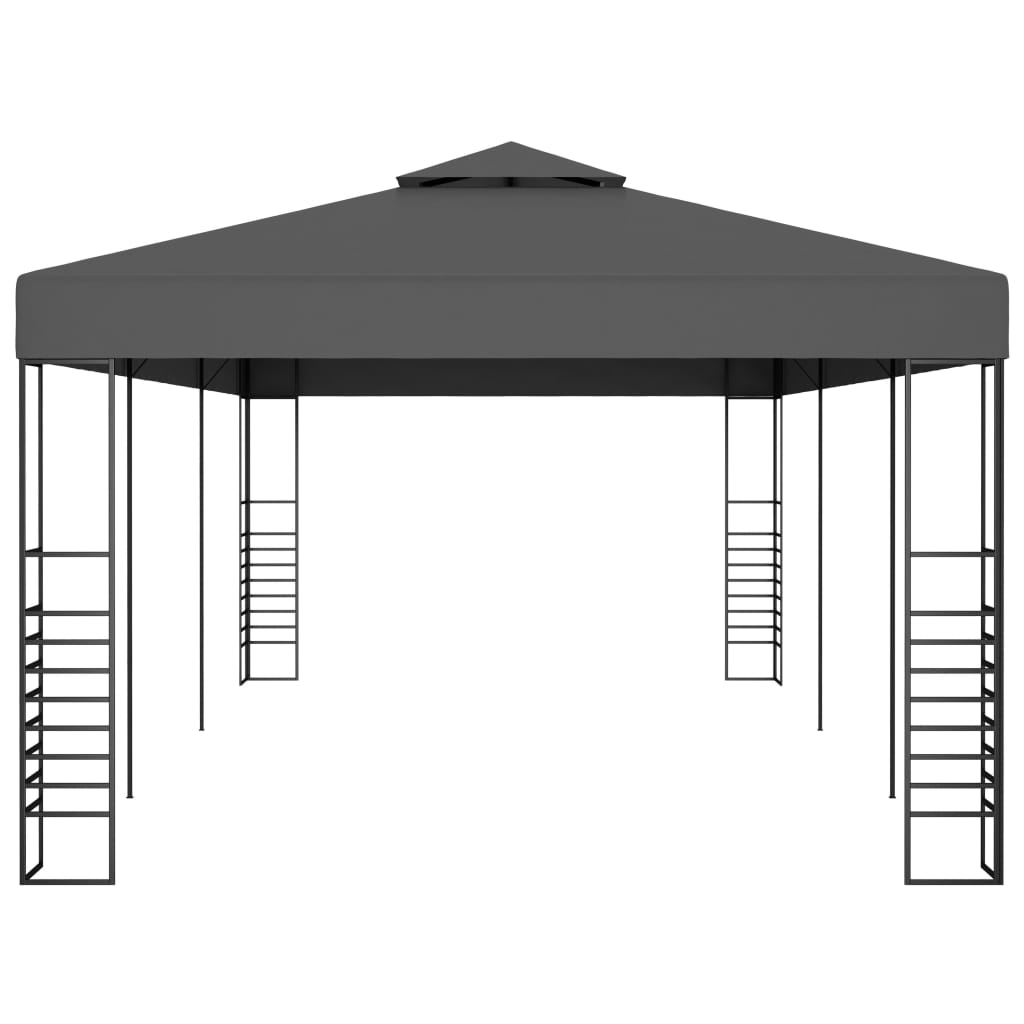 vidaXL Gazebo Marquee Patio Garden Shelter Tent 118.1"/236.2" White/Anthracite-11
