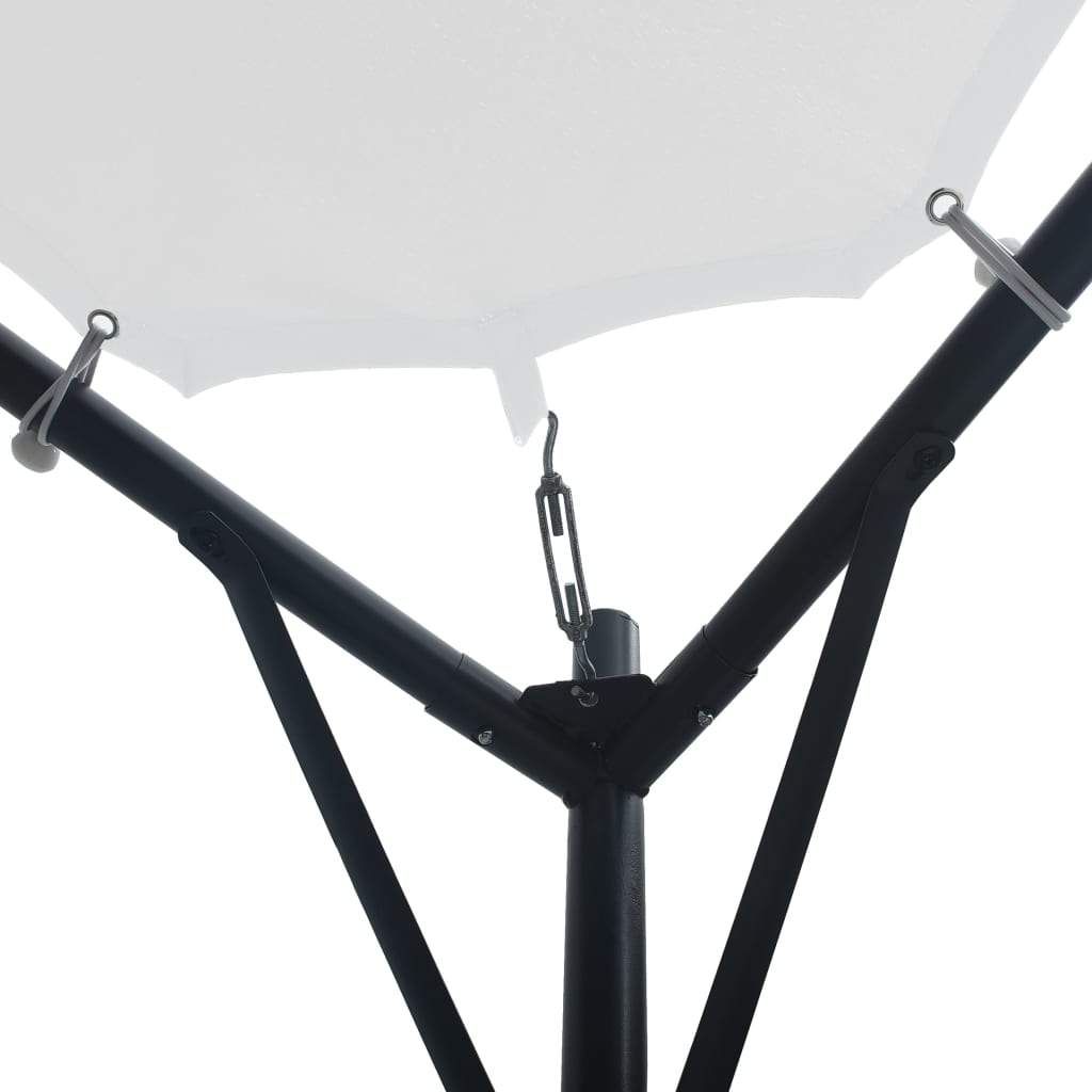 vidaXL Gazebo Pavilion Tent Canopy Steel Garden 157.5"/118.1" Beige/Anthracite-2