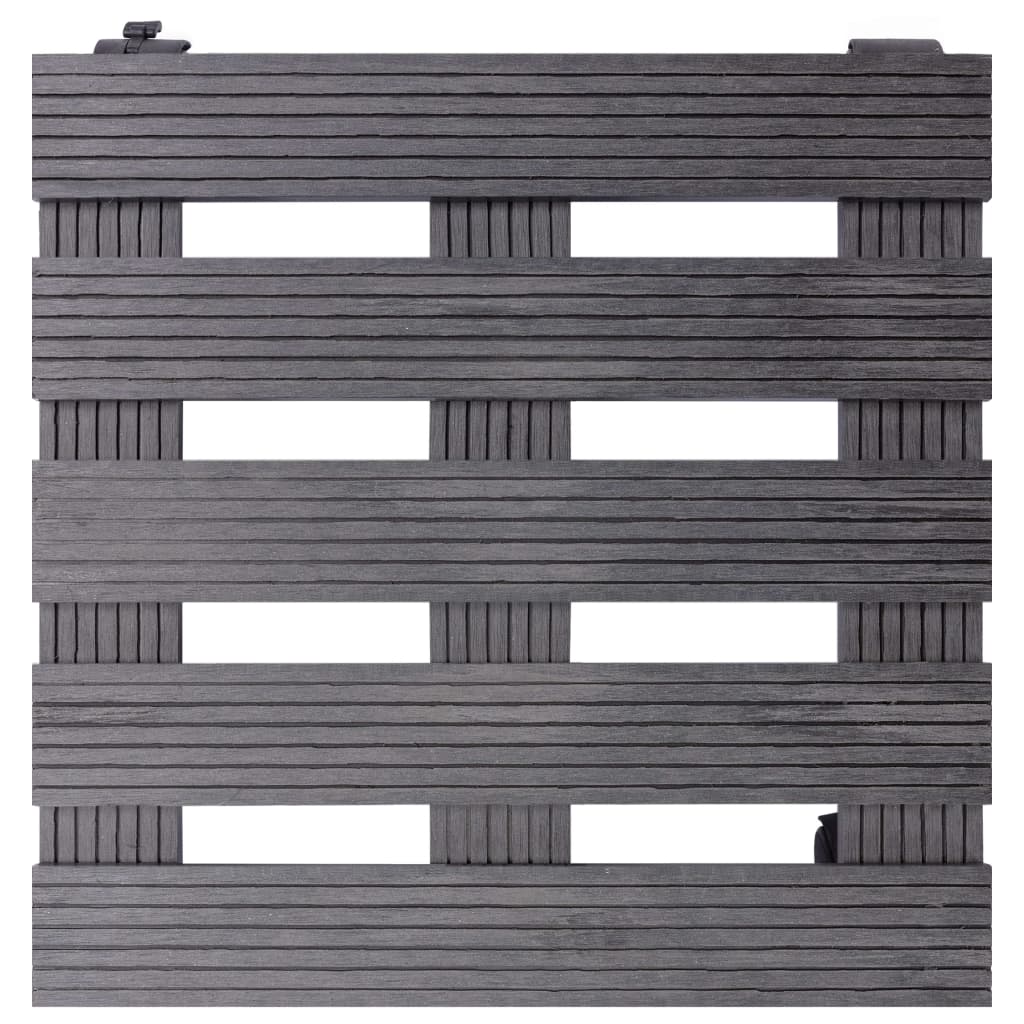 vidaXL Plant Trolleys 2 pcs Gray Ø11.8"x3" WPC-8
