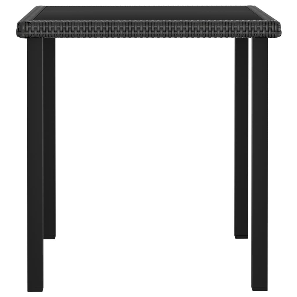 vidaXL Garden Dining Set 3/5 Piece Poly RattanOutdoor Dinner Seat Black/Gray-2