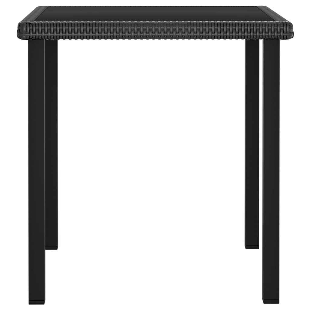 vidaXL Garden Dining Set 3/5 Piece Poly RattanOutdoor Dinner Seat Black/Gray-5