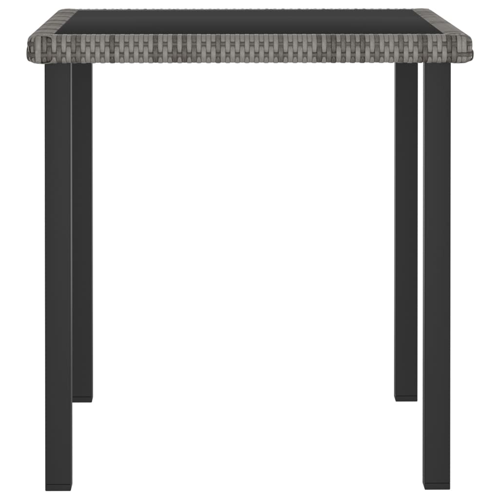 vidaXL Garden Dining Set 3/5 Piece Poly RattanOutdoor Dinner Seat Black/Gray-11