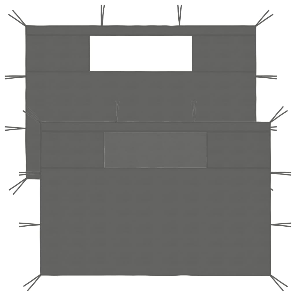 vidaXL 2x Gazebo Sidewalls with Windows Multi Colors 177.1"x82.7"/78.7"x82.7"-8