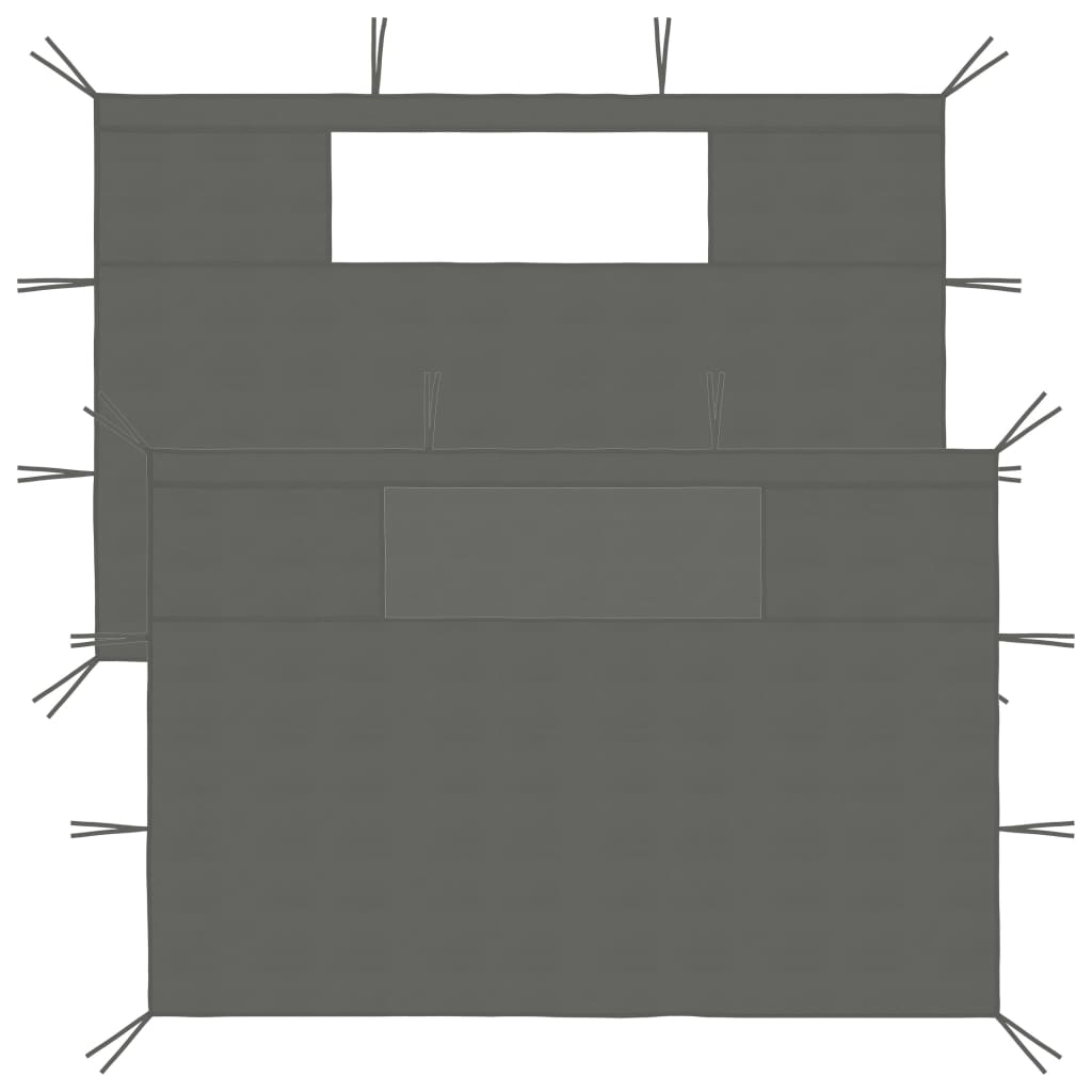 vidaXL 2x Gazebo Sidewalls with Windows Multi Colors 177.1"x82.7"/78.7"x82.7"-12
