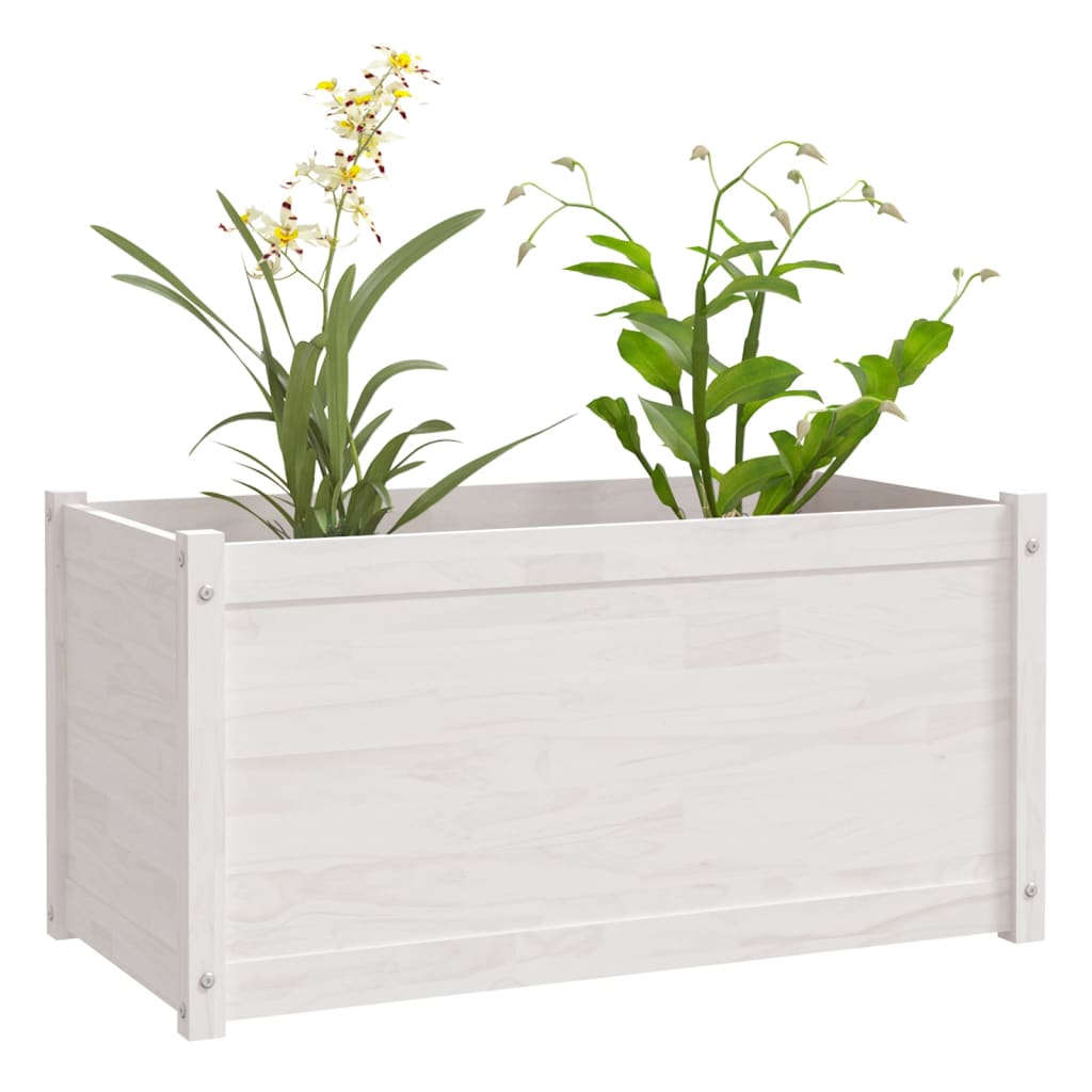 vidaXL Garden Planters 2 pcs 39.4"x19.7"x19.7" Solid Wood Pine-14