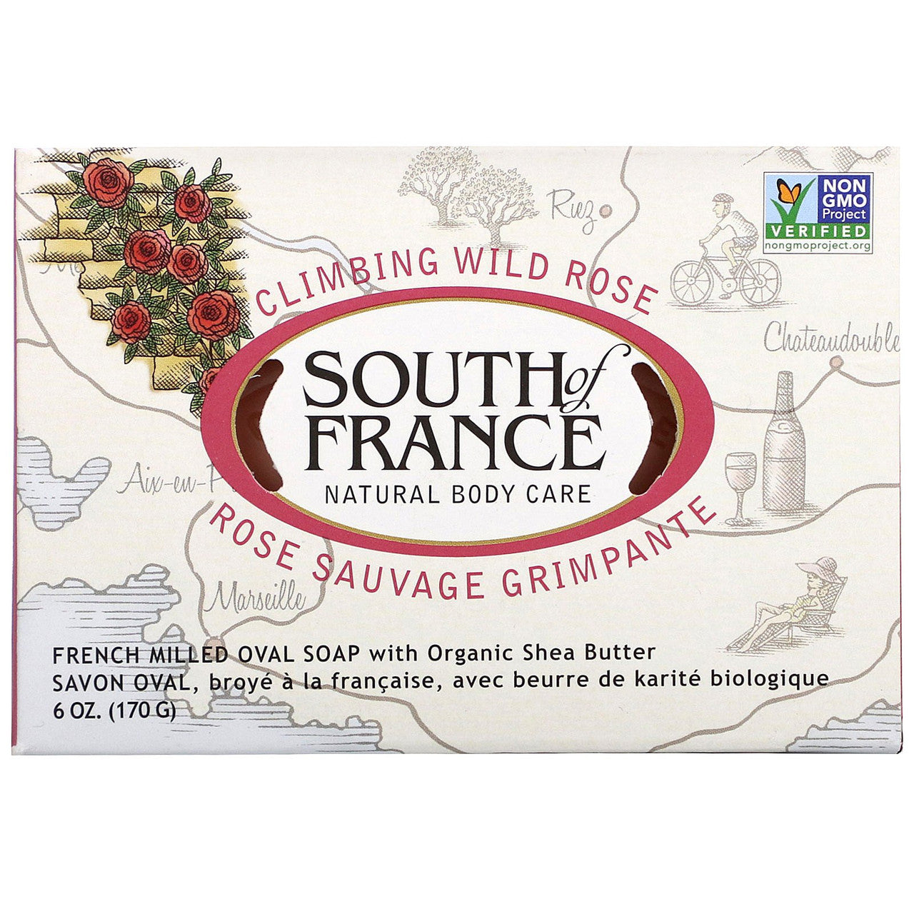South of France  Bar Soap Climbing Wild Rose  (1x6 OZ)-0