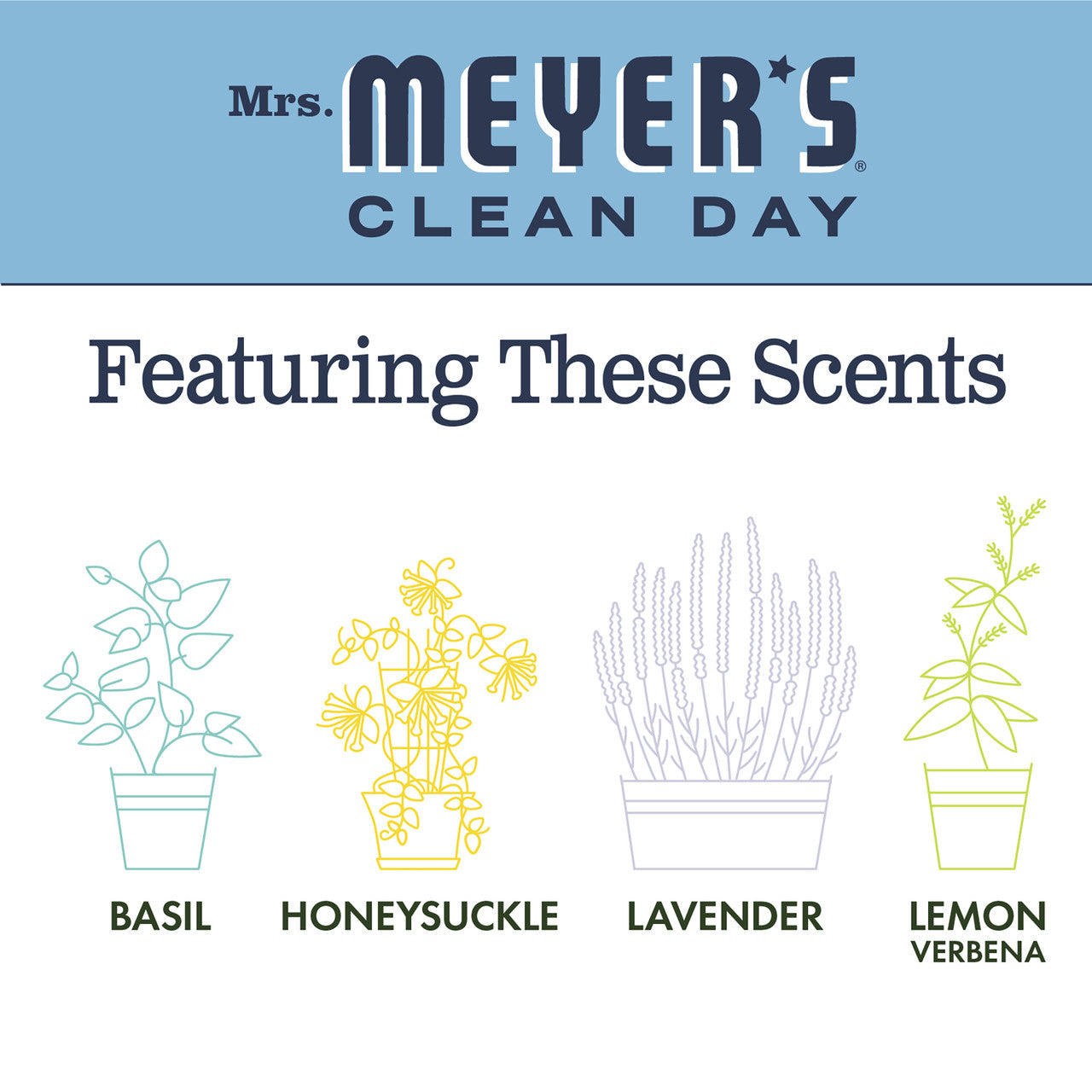 Mrs. Meyers Bluebell Liquid Dishwashing Soap (6x16 Oz)-6