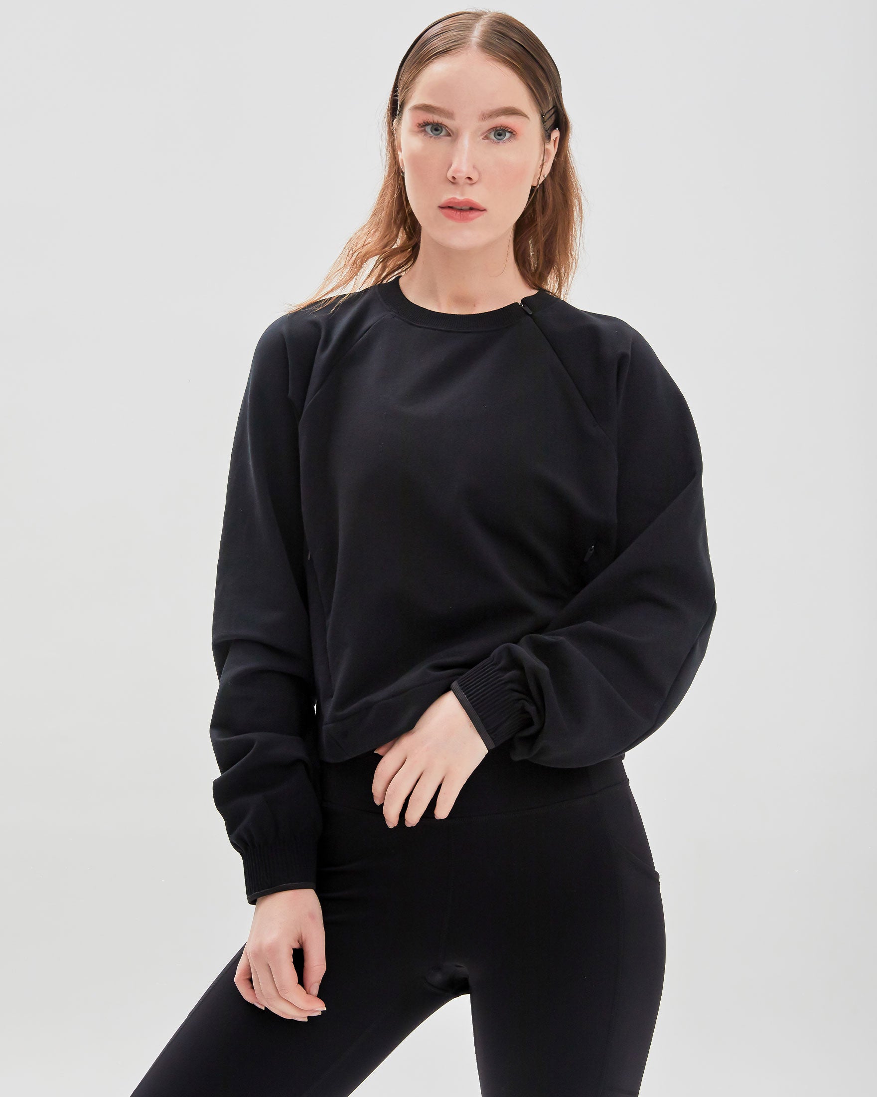 City Zip Crop Crewneck-12