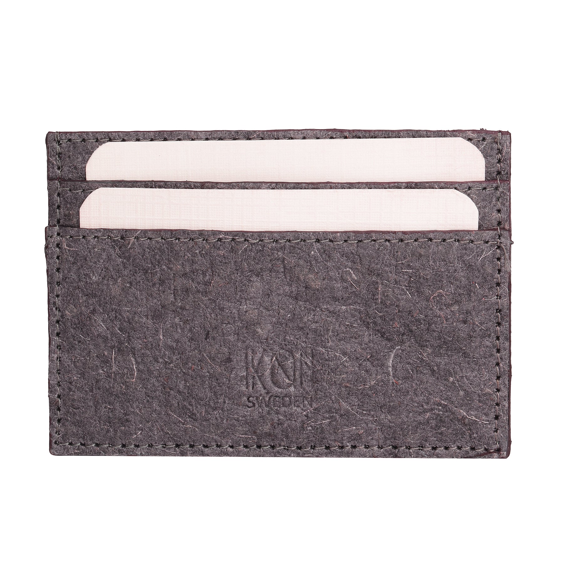 Coconut Leather Card Holder - Dark Grey-2