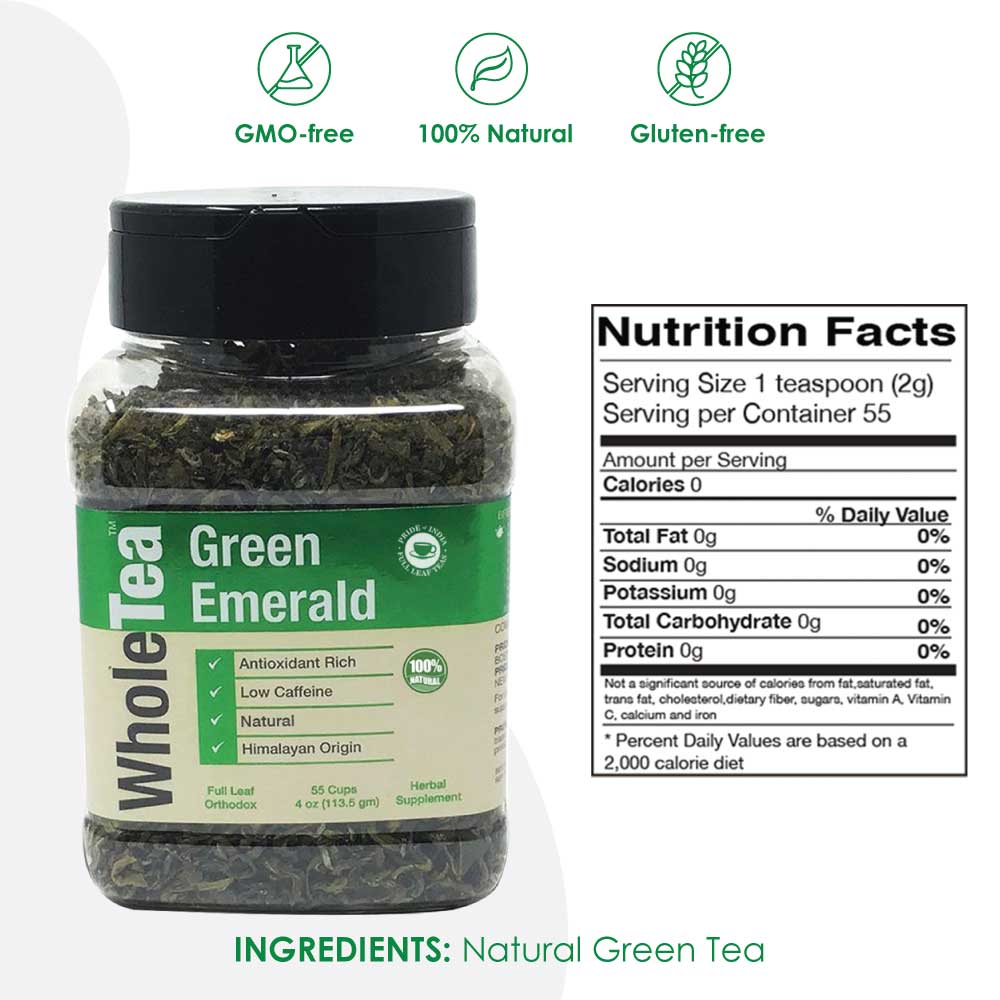 WHOLETEA Natural Indian Green Full Leaf Tea-2