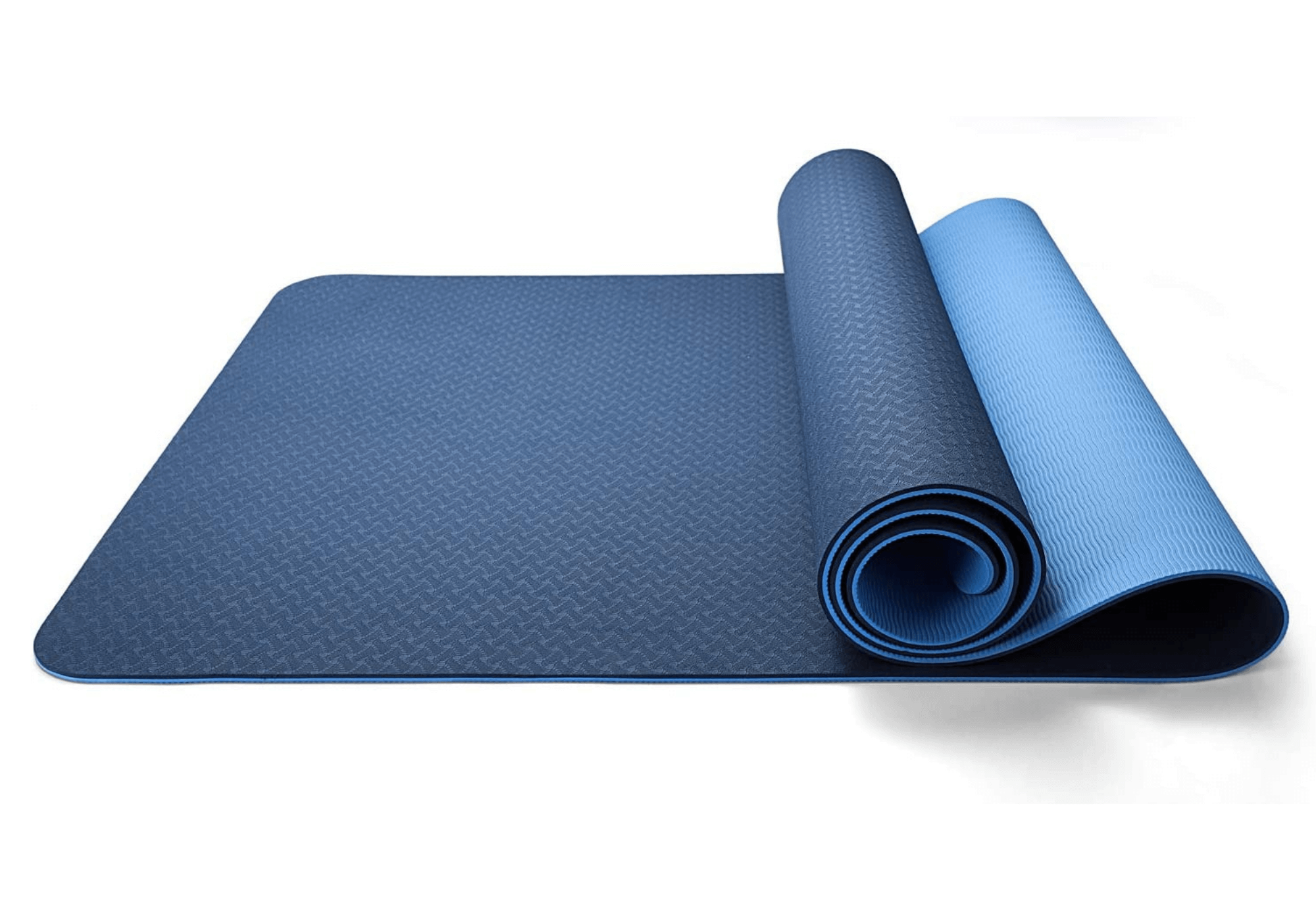Eco Friendly Reversible Color Yoga Mat with Carrying Strap-0