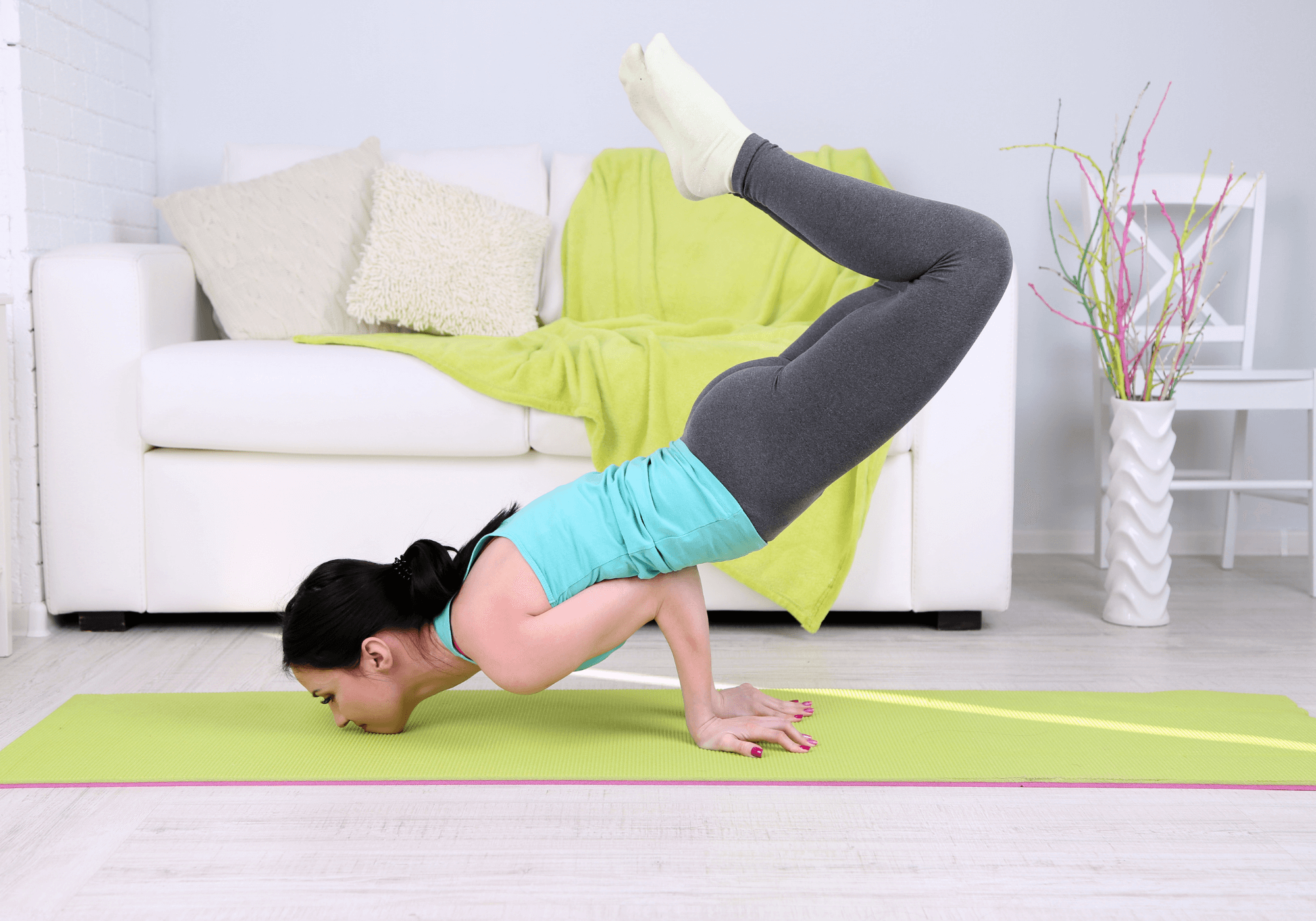 Eco Friendly Reversible Color Yoga Mat with Carrying Strap-16