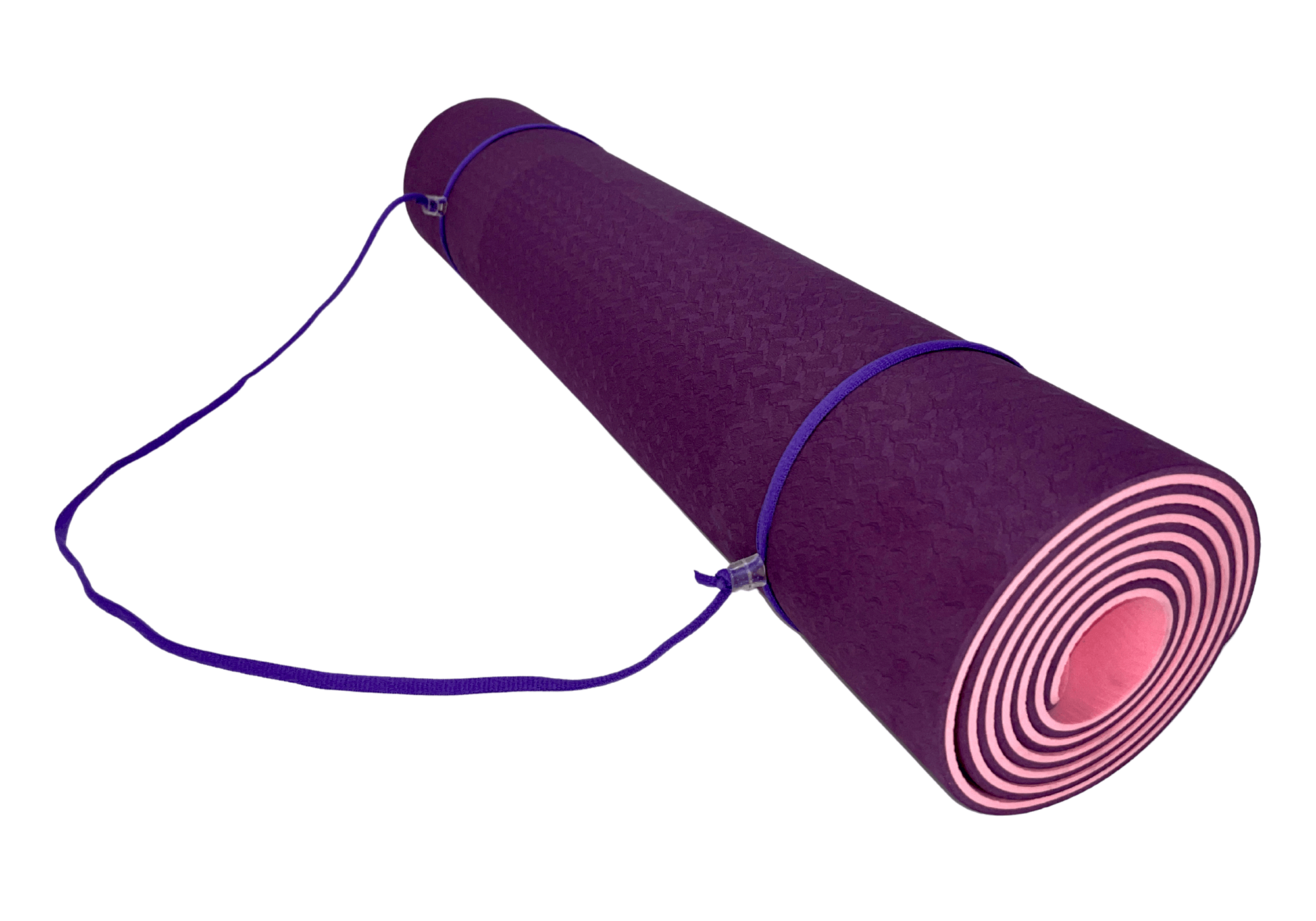 Eco Friendly Reversible Color Yoga Mat with Carrying Strap-5