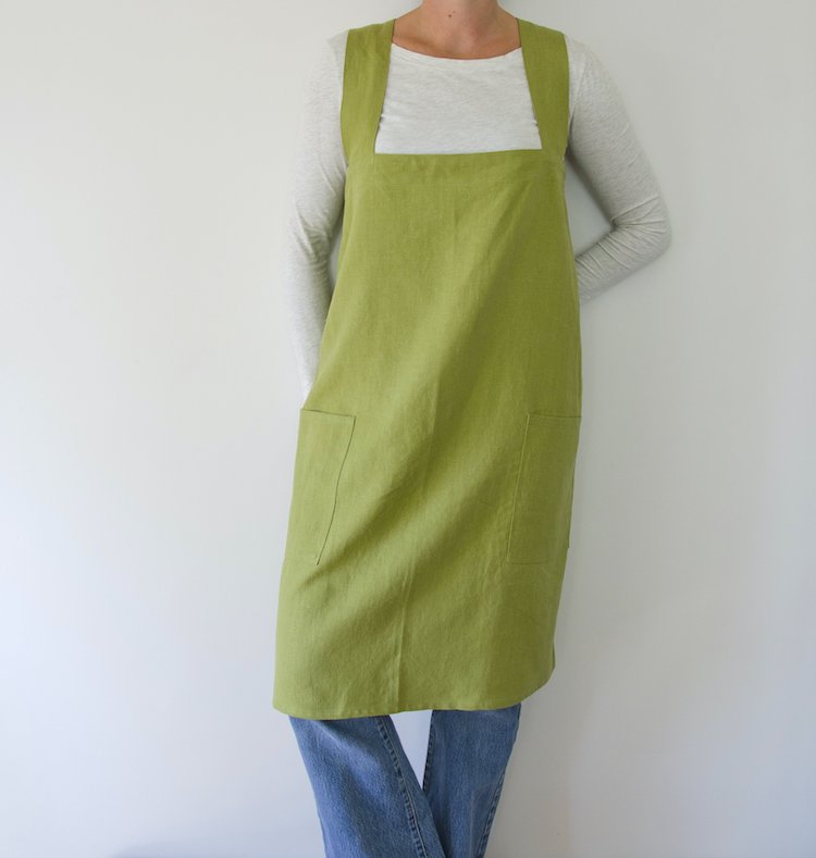 Block Smock Japanese Apron-8