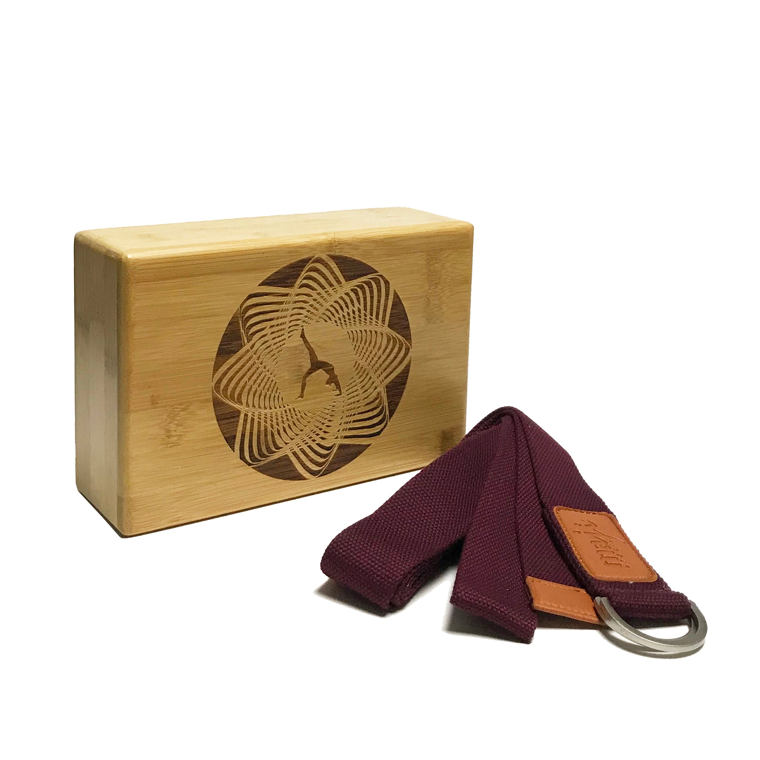 Laser Engraved Bamboo Block & Strap Combo-4