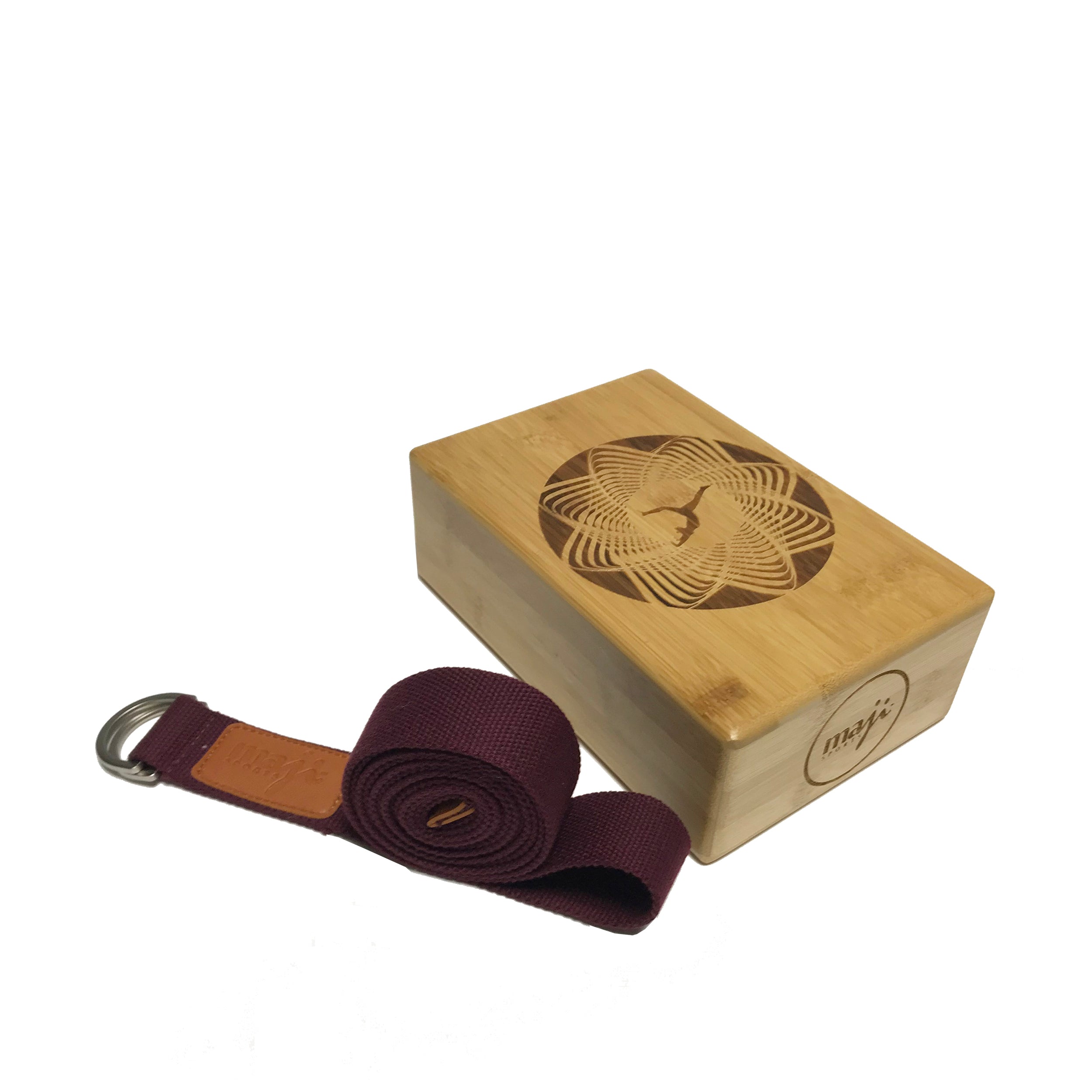 Laser Engraved Bamboo Block & Strap Combo-5