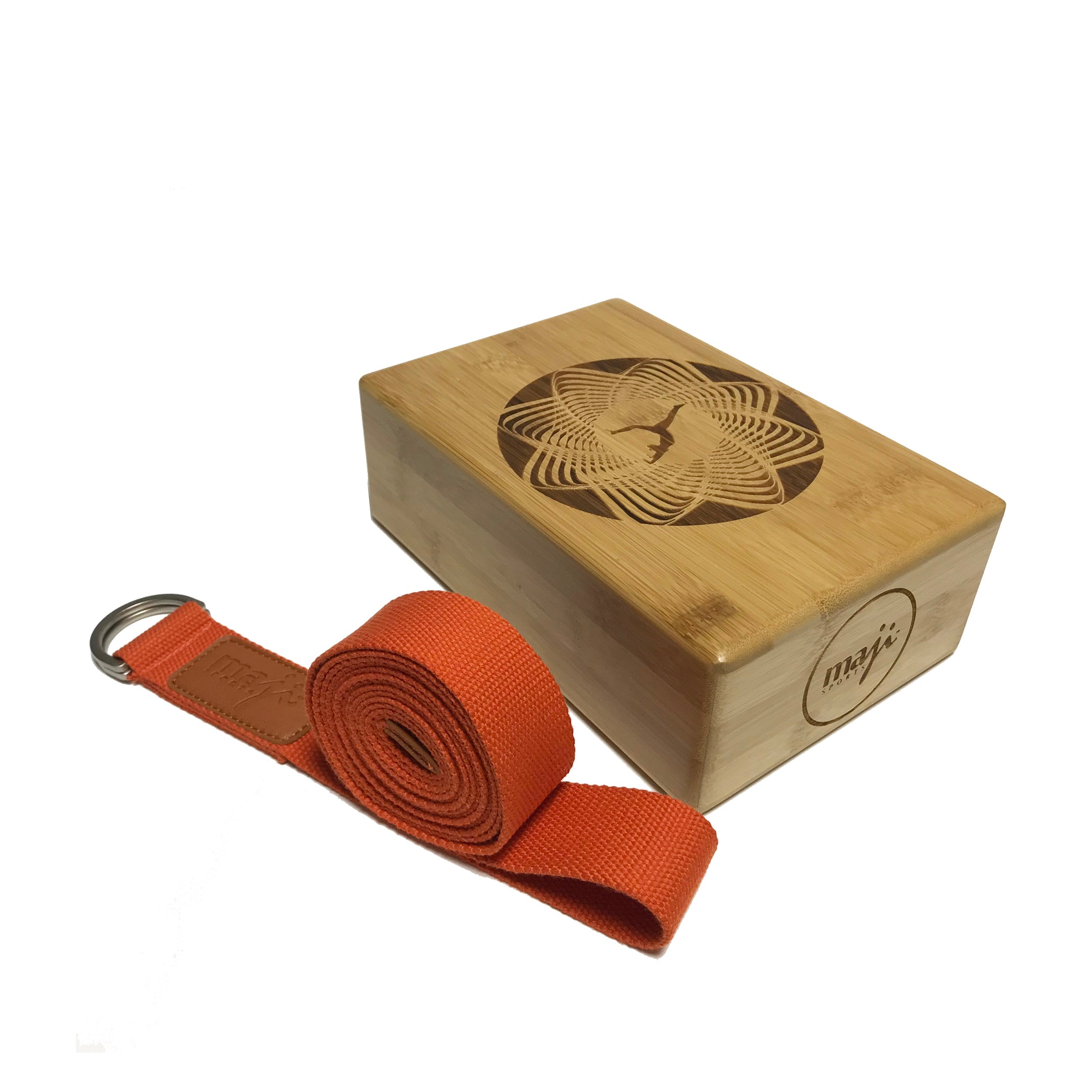 Laser Engraved Bamboo Block & Strap Combo-9