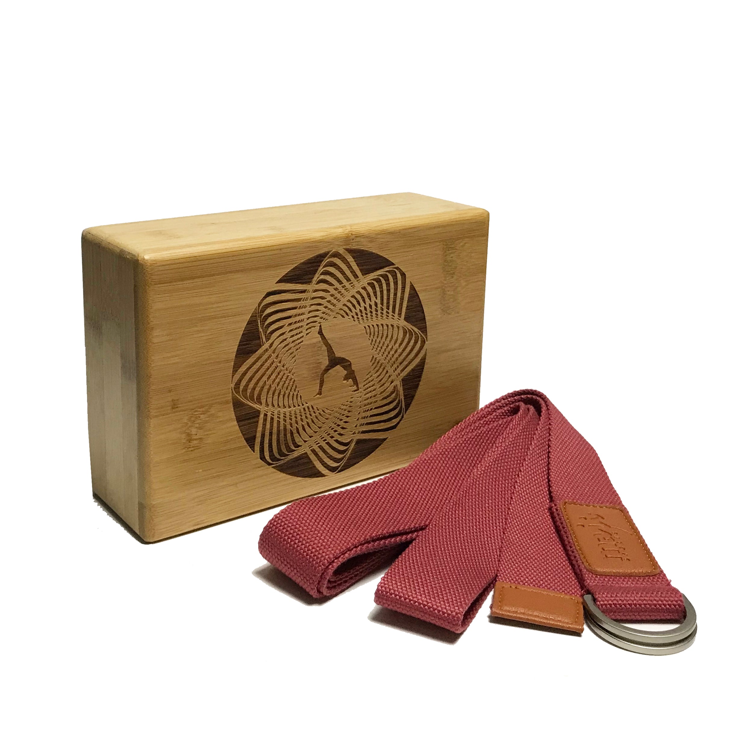 Laser Engraved Bamboo Block & Strap Combo-12