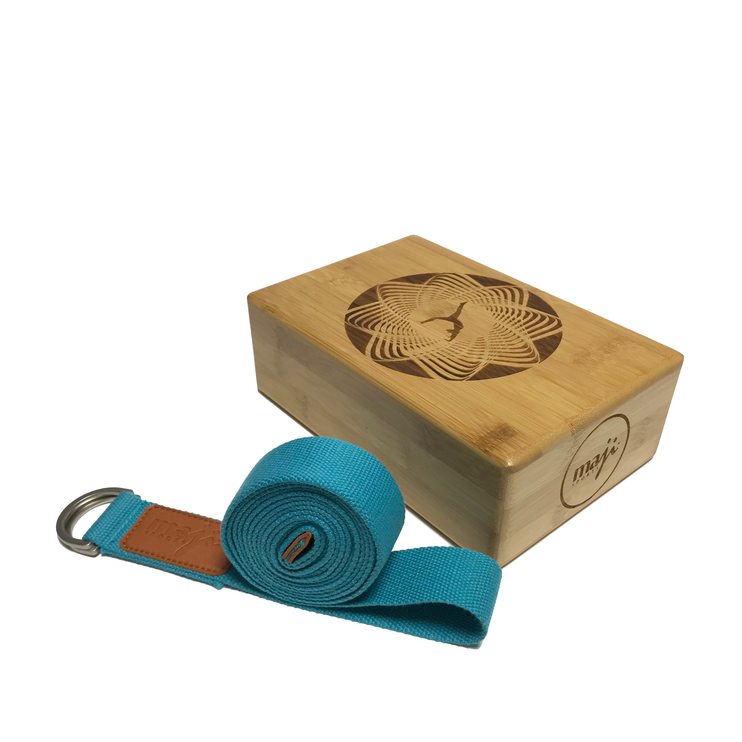 Laser Engraved Bamboo Block & Strap Combo-17