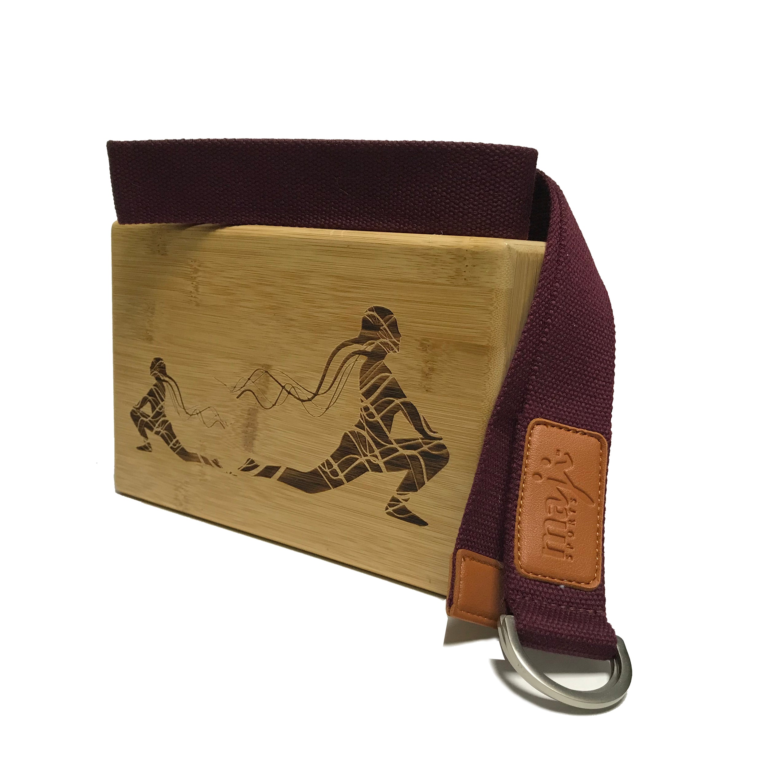 Laser Engraved Bamboo Block & Strap Combo-4