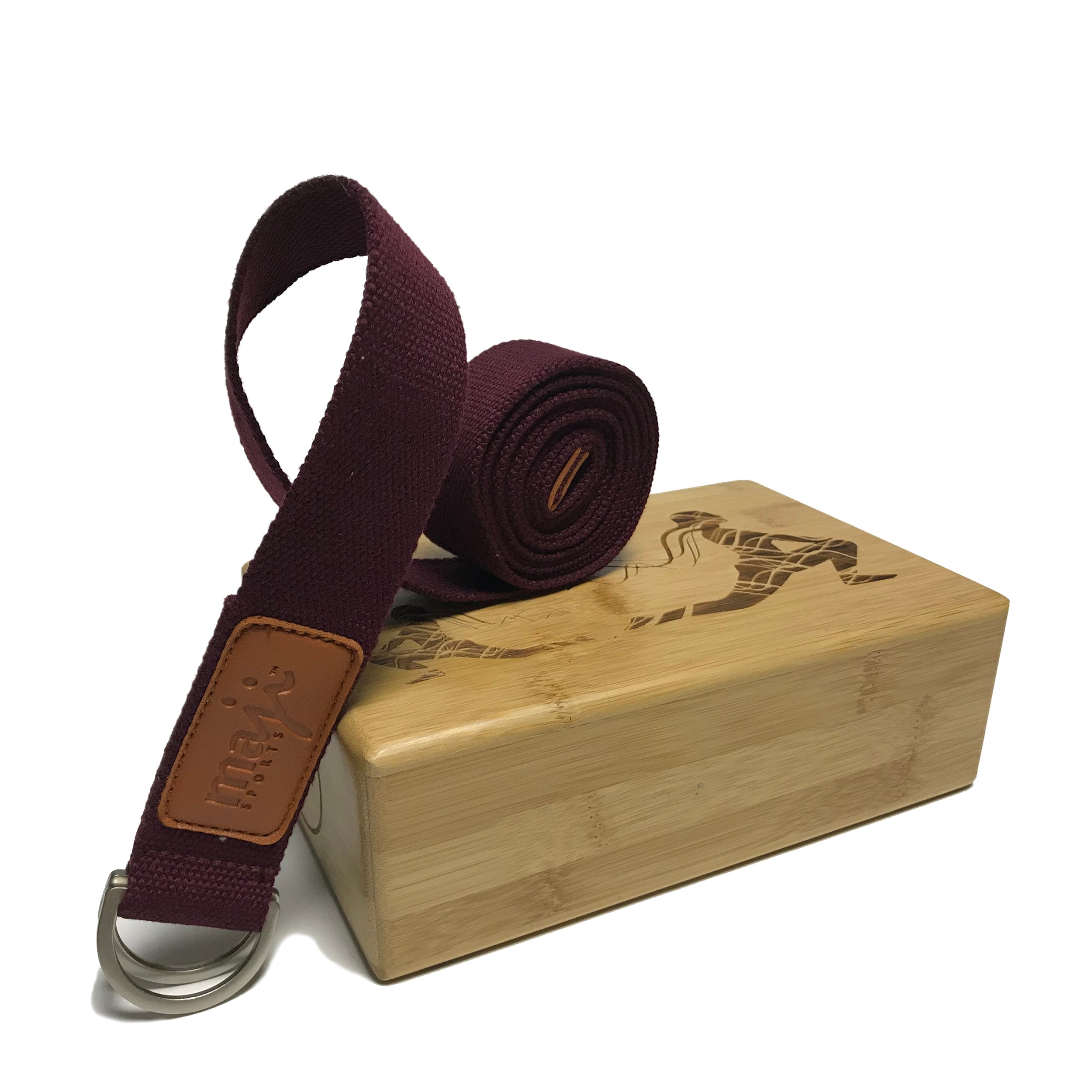 Laser Engraved Bamboo Block & Strap Combo-5