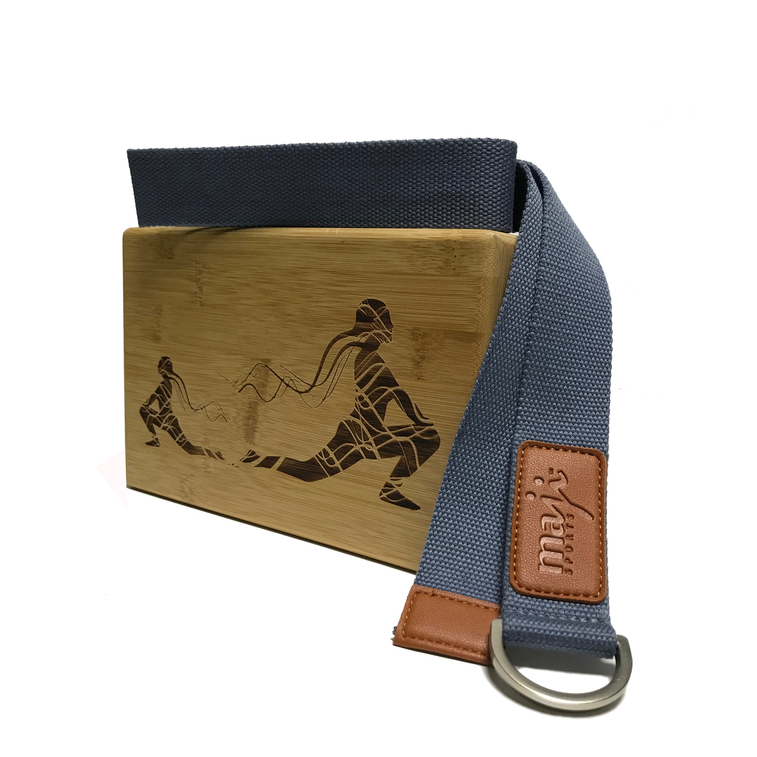 Laser Engraved Bamboo Block & Strap Combo-0