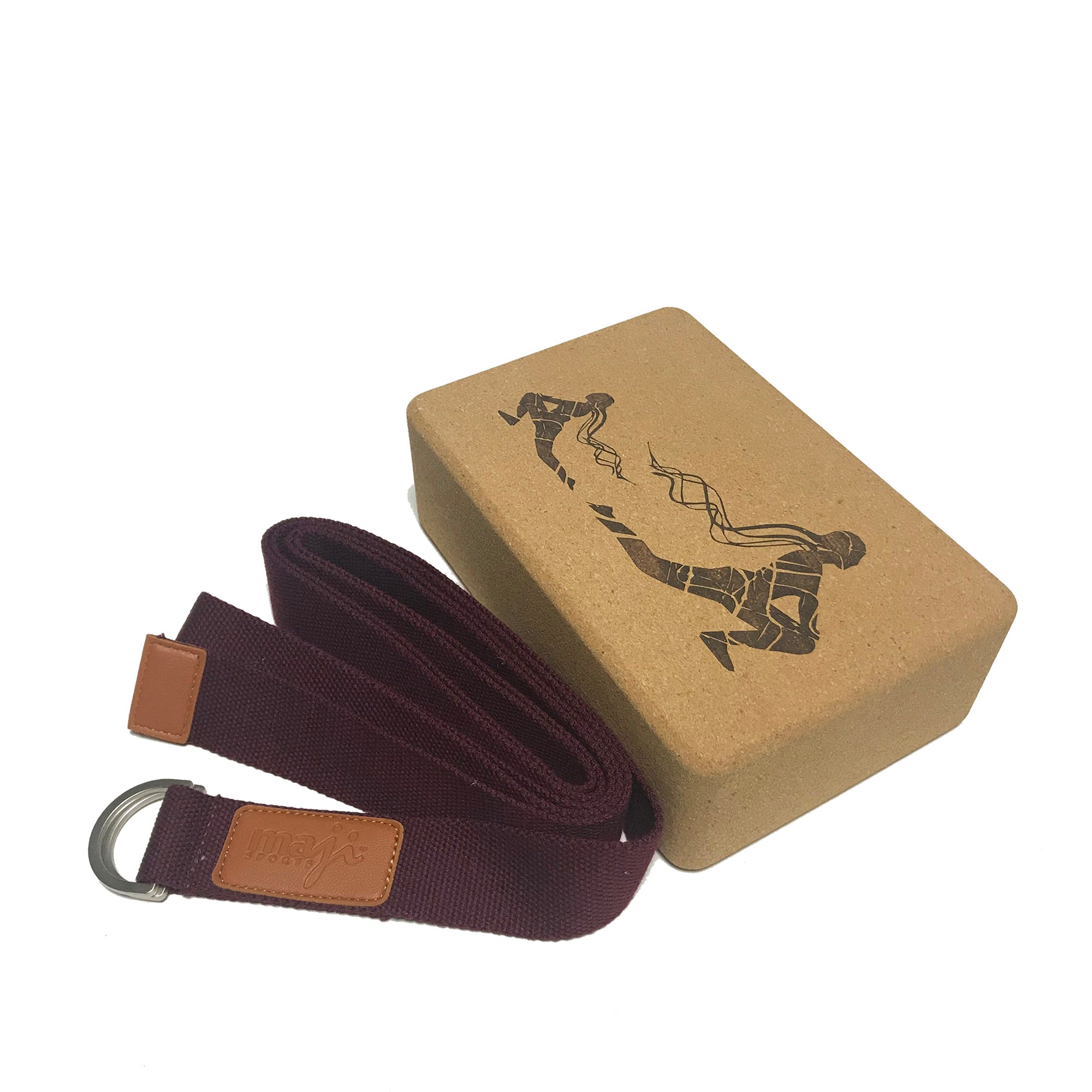 Laser Engraved Cork Block & Strap Combo-4