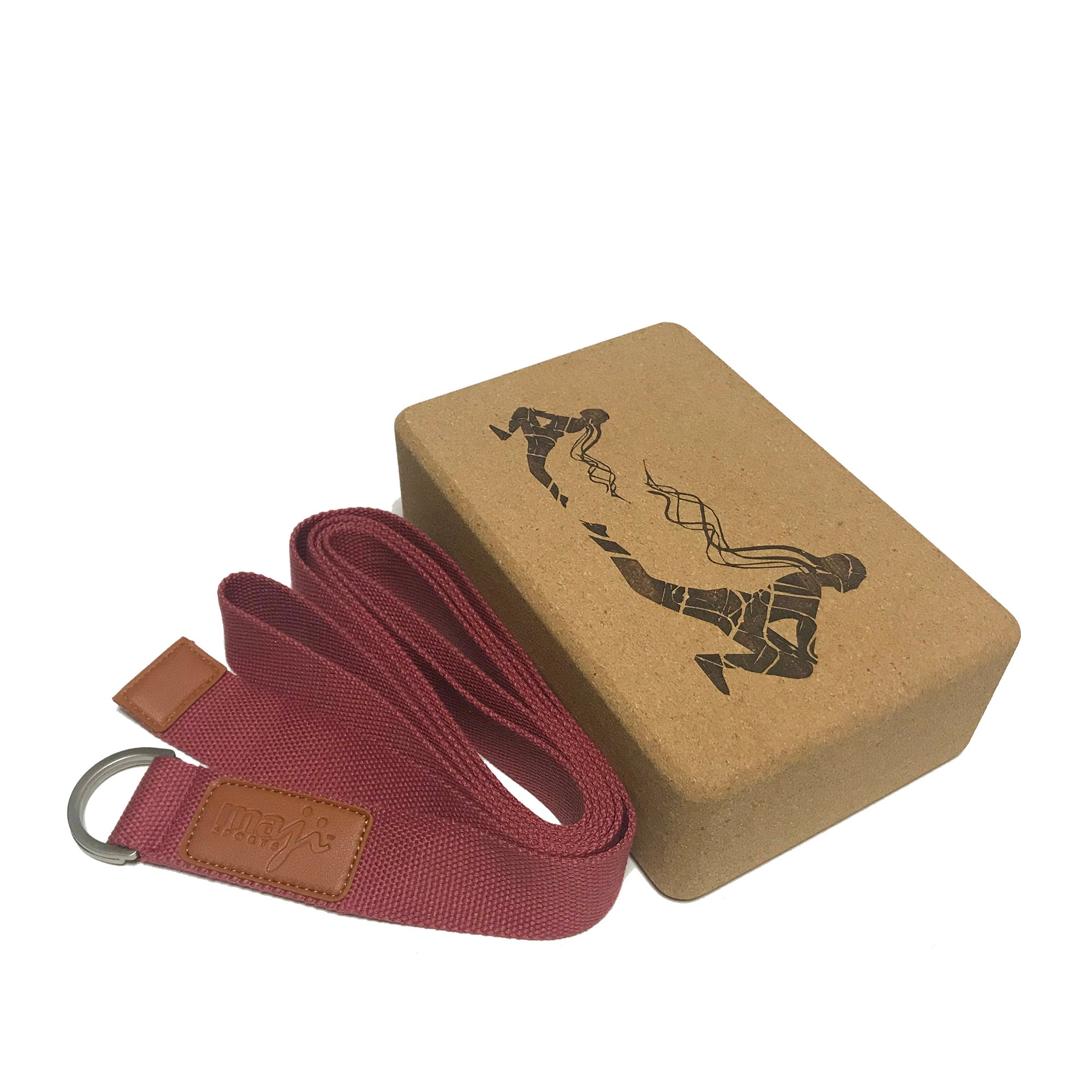 Laser Engraved Cork Block & Strap Combo-6