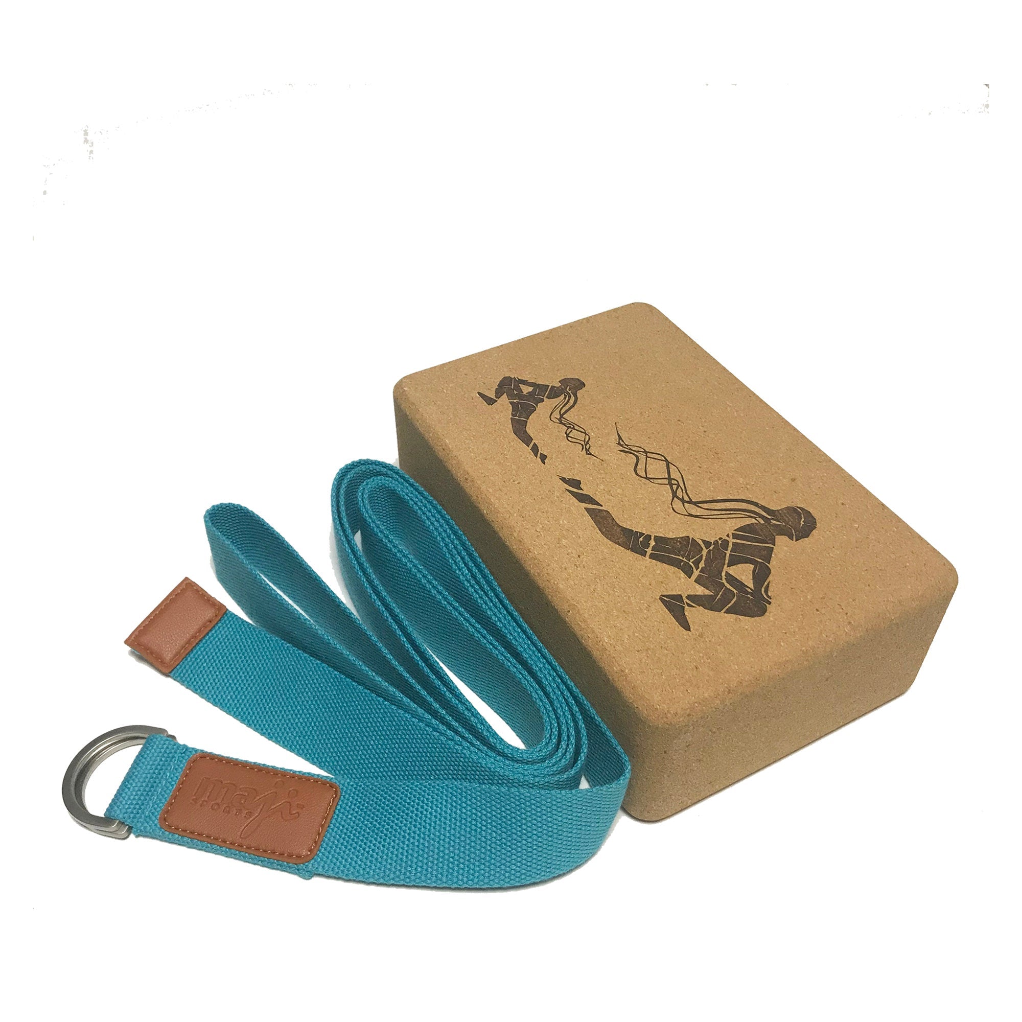 Laser Engraved Cork Block & Strap Combo-10