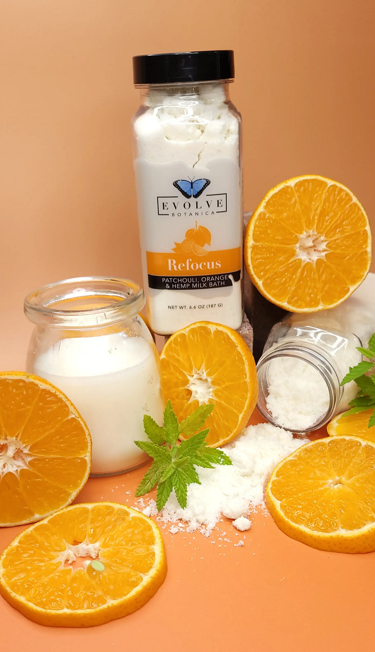 Milk Bath - Refocus (Patchouli, Orange, & Hempseed Oil)-2