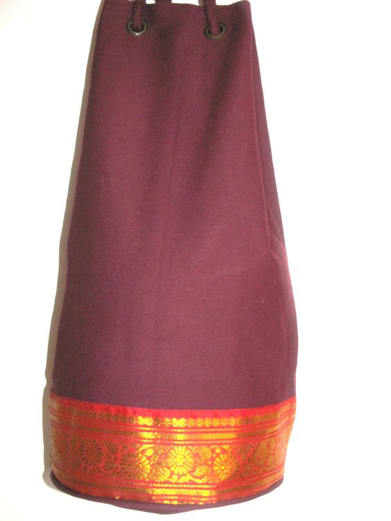 Kids Solid Yoga  Mat Bag with Saree Lace-0