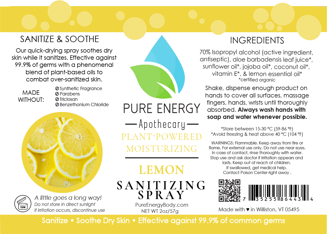 Hand Sanitizer Spray - 2 oz Travel Size (Lemon)-2
