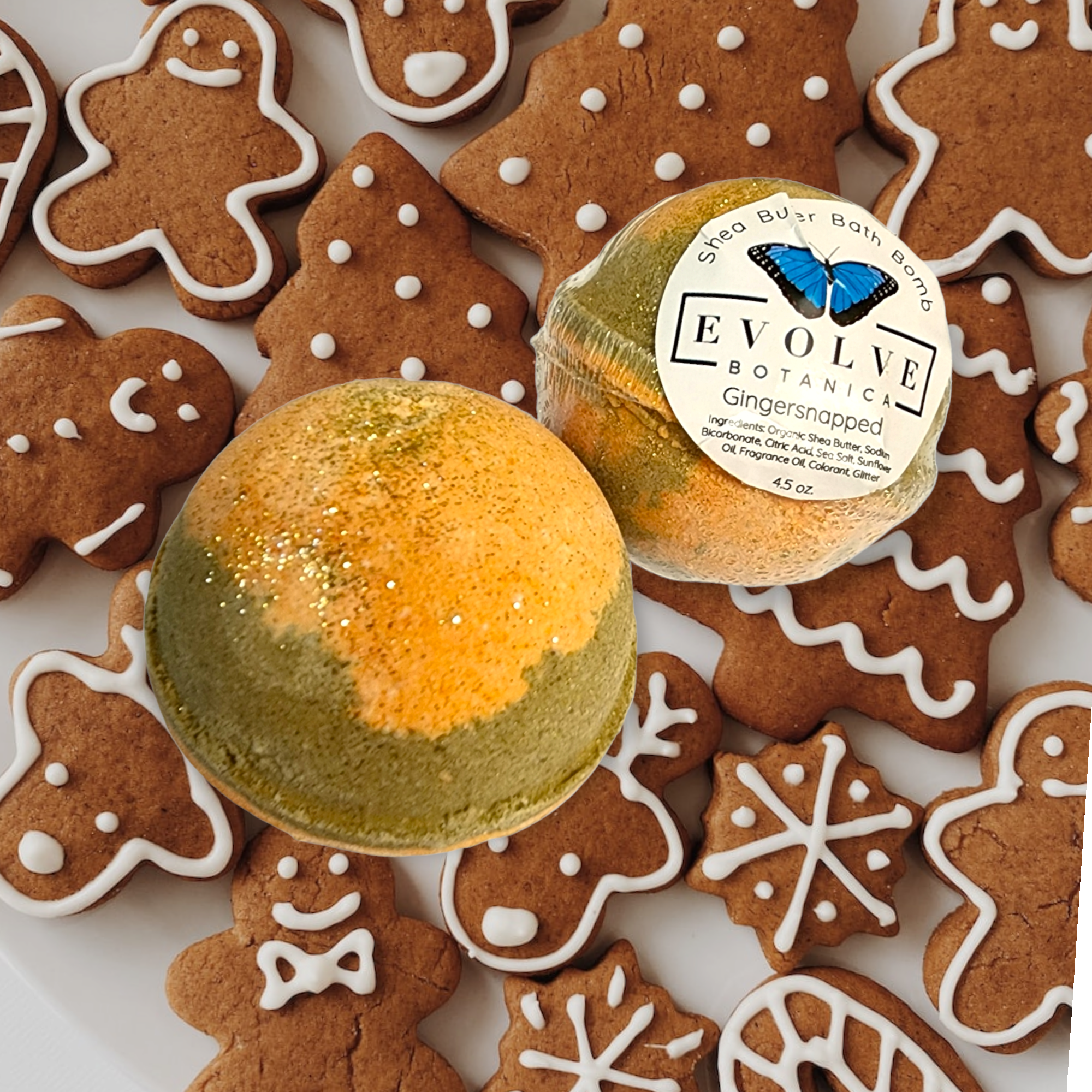 Bath Bomb - Gingersnapped ( Christmas - Holiday )-1