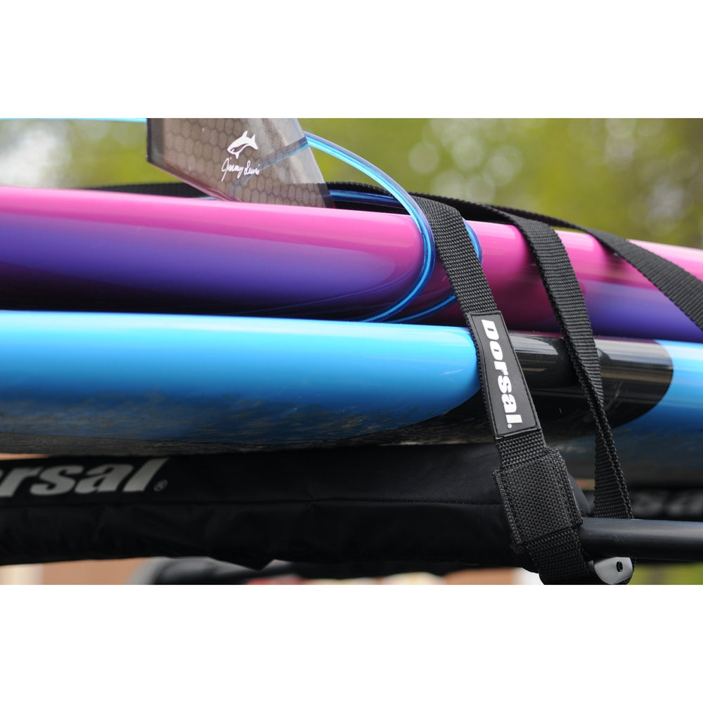Dorsal Tie Down Straps for Roof Rack Pads Crossbars - Pack of 2 holds Surfboards Kayaks Canoes Paddleboards-1